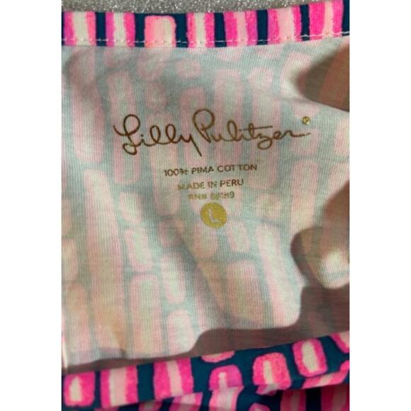 Lilly Pulitzer Beacon Dress Slathouse Stripe -Large-NOTE- Underarm Color Bleedin - Picture 8 of 8
